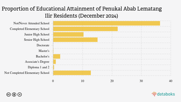 3,59% Penduduk Kab. Penukal Abab Lematang Ilir Berpendidikan Tinggi pada Desember 2024
