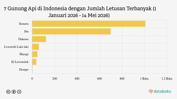 Waspada! Pagi Ini Gunung Ibu Kembali Erupsi (Kamis, 14 Mei 2026)