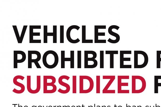 Vehicles Prohibited from Using Subsidized Fuel