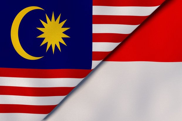 Flags of Malaysia and Indonesia