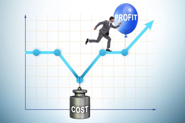 businessman chasing profitability