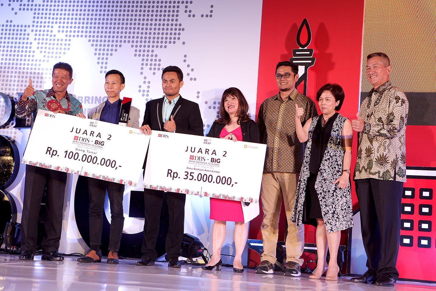 Peserta dari DKI Jakarta dengan usaha print gratis menjadi juara kedua DBS Big 2016.
