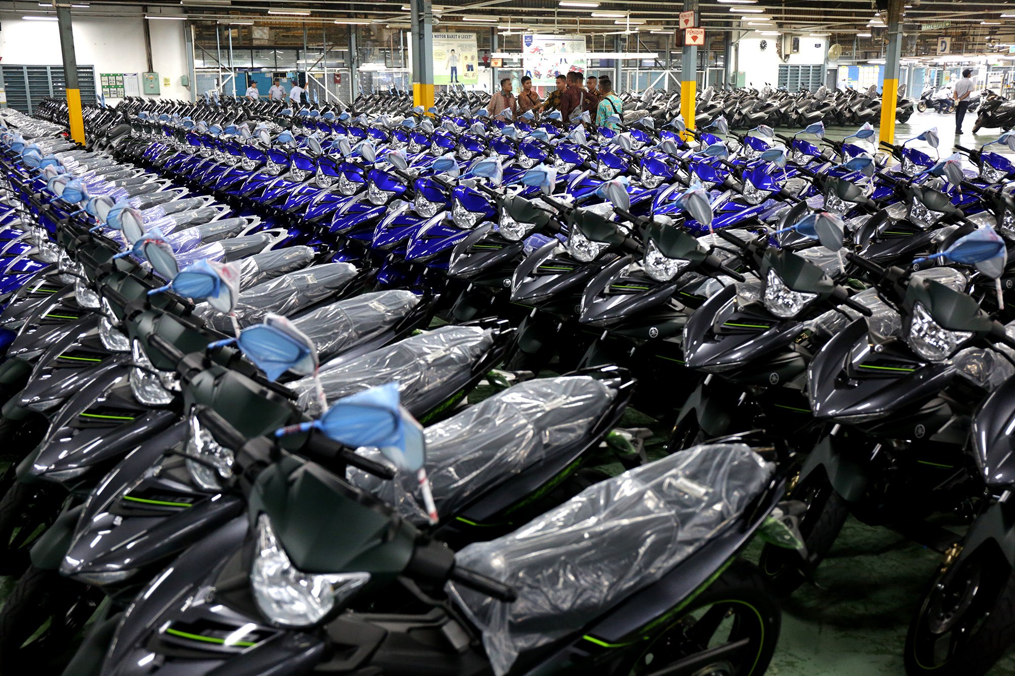 75% kapasitas produksi motor PT Yamaha Indonesia Motors Manufacturing (YIMM) dioptimalkan untuk memenuhi kebutuhan pasar dalam negeri.