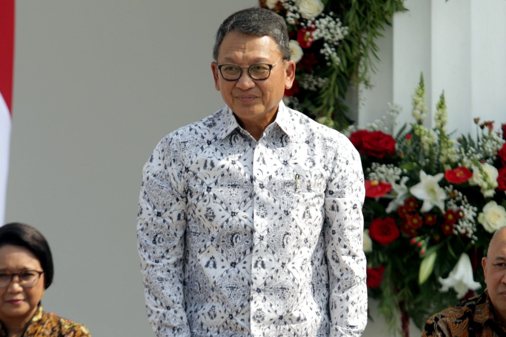 Menteri ESDM Arifin Tasrif di halaman Istana Merdeka, Jakarta Pusat (23/10/2019).