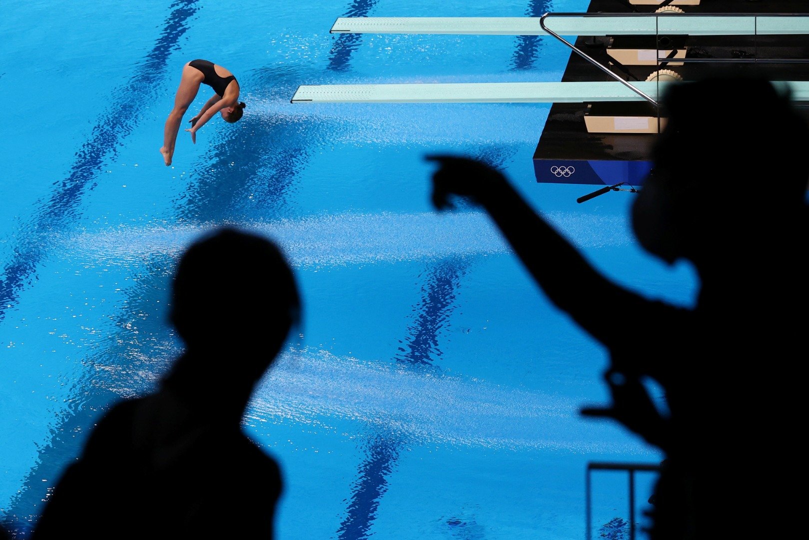 Atlet renang asal Amerika Serikat Hailey Hernandez bertanding dalam semifinal loncat indah 3m putri Olimpiade Tokyo 2020 di Tokyo Aquatics Centre, Tokyo, Jepang, Sabtu (31/7/2021). ANTARA FOTO/REUTERS/Stefan Wermuth/WSJ/cfo