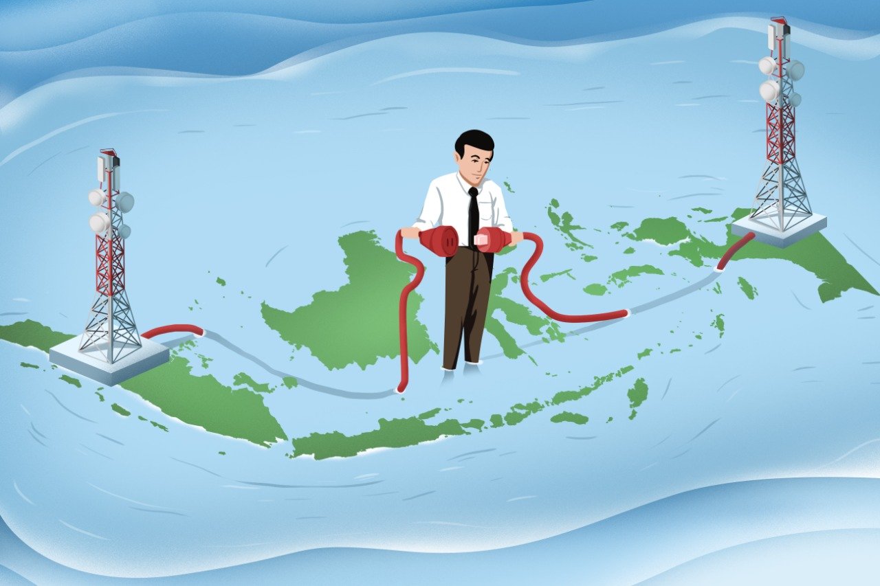 Berjibaku Menyambung Jaringan Internet hingga Ujung Timur Indonesia
