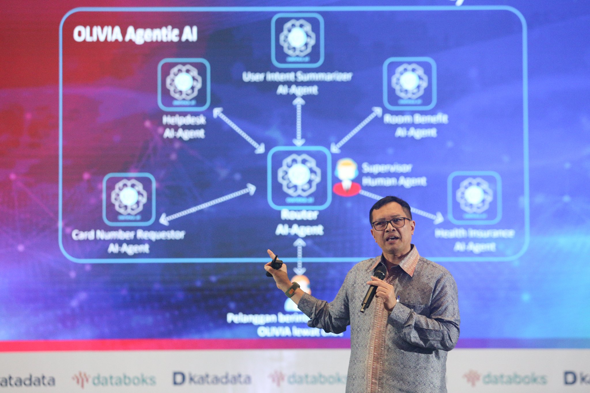 President Director & CEO of Lintasarta, Bayu Hanantasena menyampaikan paparan pada Indonesia Data and Economic Conference (IDE) 2025 di Jakarta, Selasa (18/2/205). Forum yang mengangkat tema Data for Growth tersebut membahas mengenai bagaimana data dapat dimanfaatkan secara strategis untuk menciptakan inovasi dan mendorong pertumbuhan berkelanjutan. 