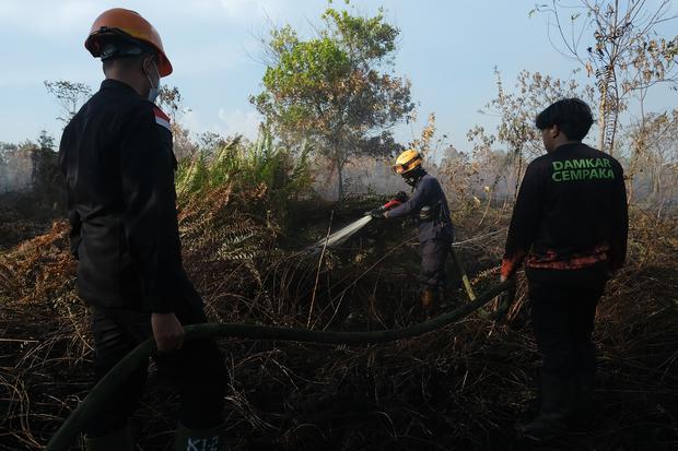 Pemadaman karhutla di Sungai Raya Dalam