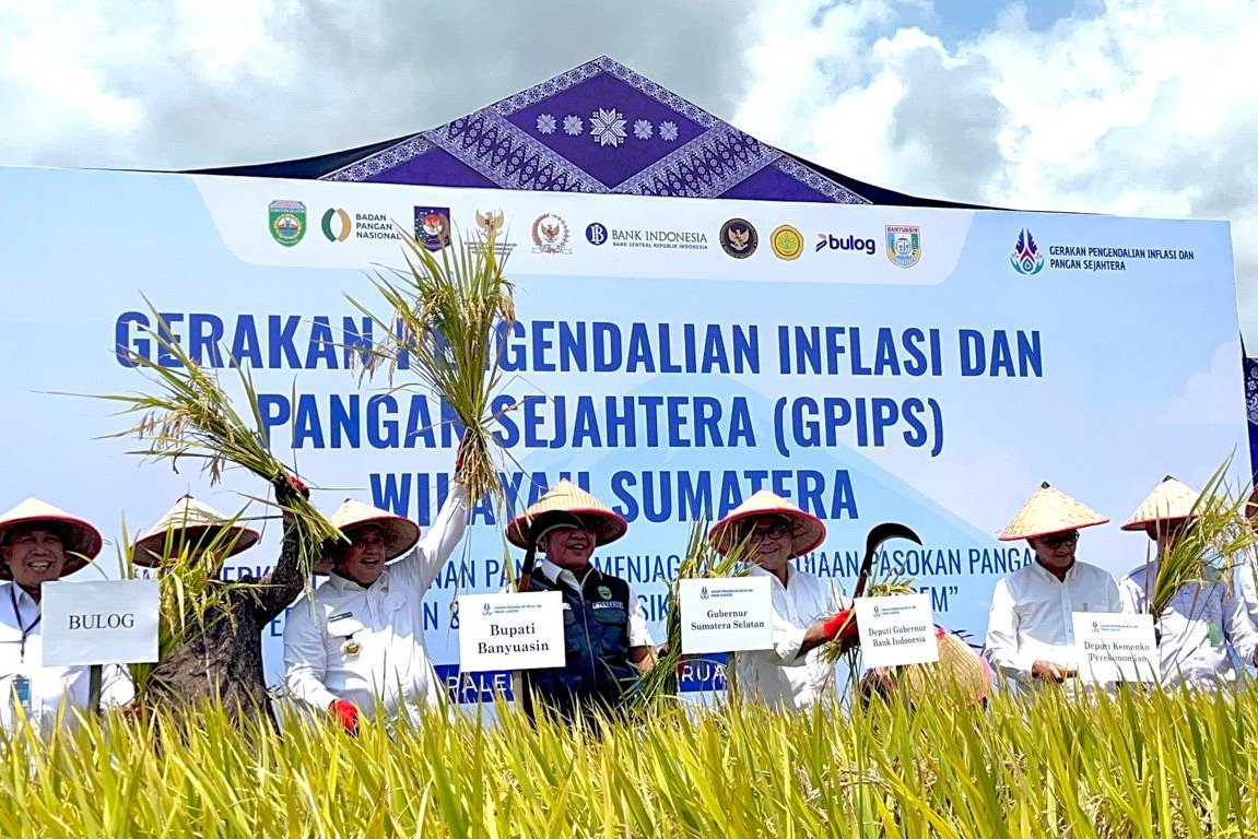 Bank Indonesia Panen Padi Musibanyuasin Sumatra Selatan