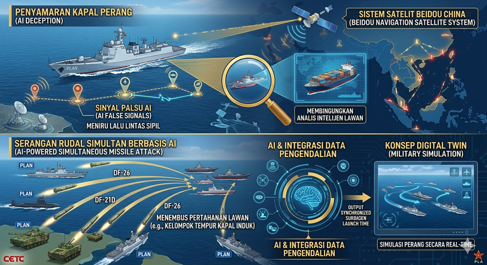 Teknologi AI Cina bisa menyamarkan kapal perang menjadi kapal lain
