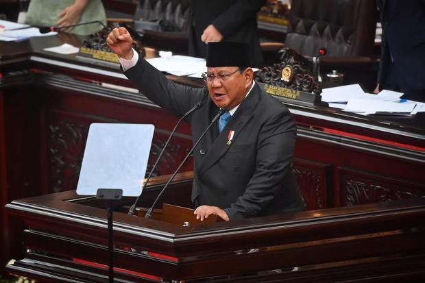 Presiden Prabowo Subianto menyampaikan pidato dalam Rapat Paripurna ke-19 DPR RI Masa Persidangan V Tahun Sidang 2025-2026 di kompleks Parlemen, Jakarta, Rabu (20/5/2026). DPR menggelar rapat paripurna dengan agenda antara lain penyampaian Kerangka Ekonom