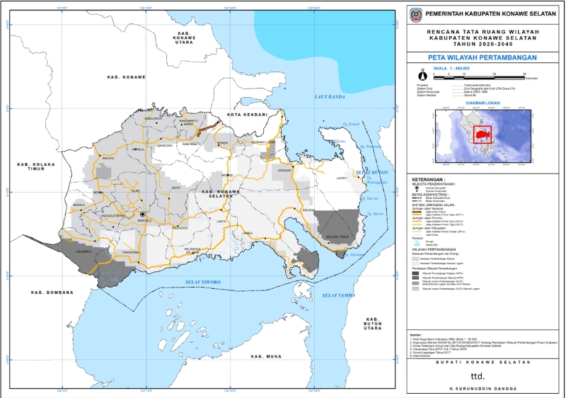 RTRW Konawe Selatan 2020-2040, Peta Wilayah Pertambangan