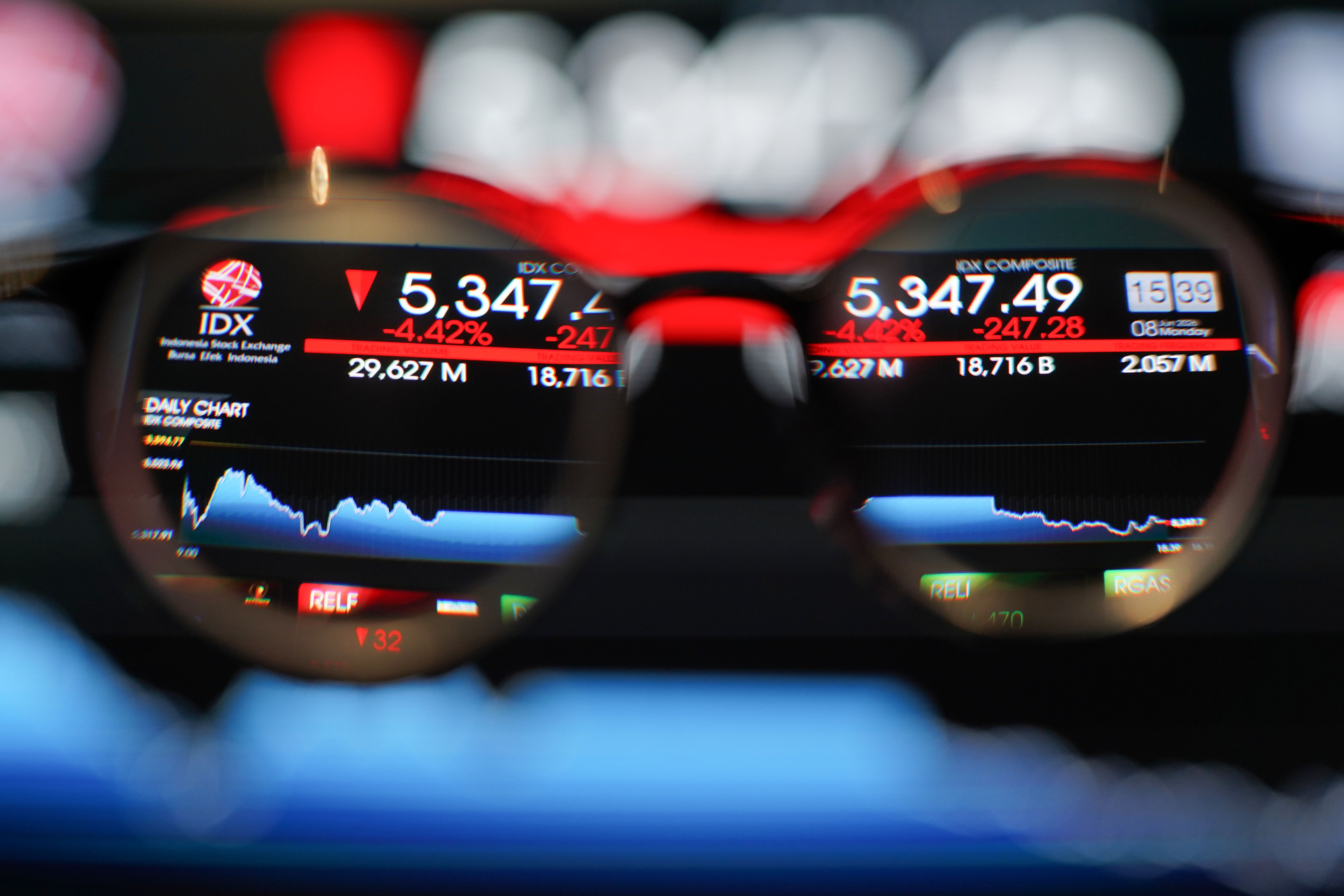 IHSG kembali ditutup melemah ke level 5.342 (Foto: Katadata/Fauza Syahputra)