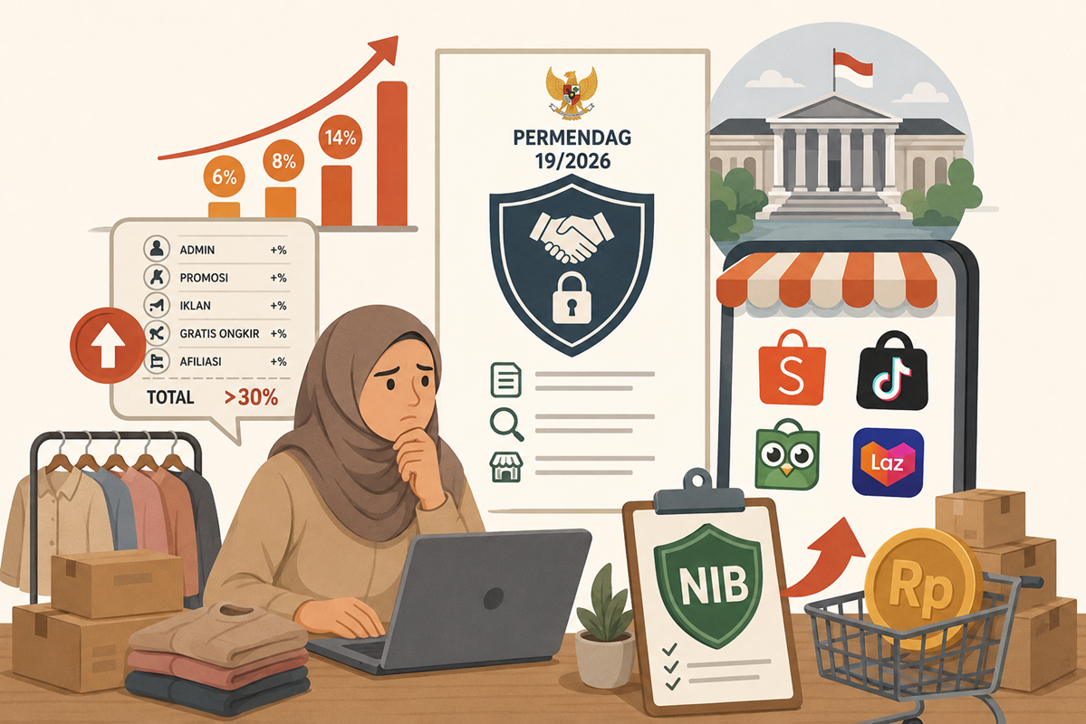 biaya admin marketplace, PERMENDAG NOMOR 19 TAHUN 2026, aturan baru e-commerce, aturan baru e-commerce, nib,