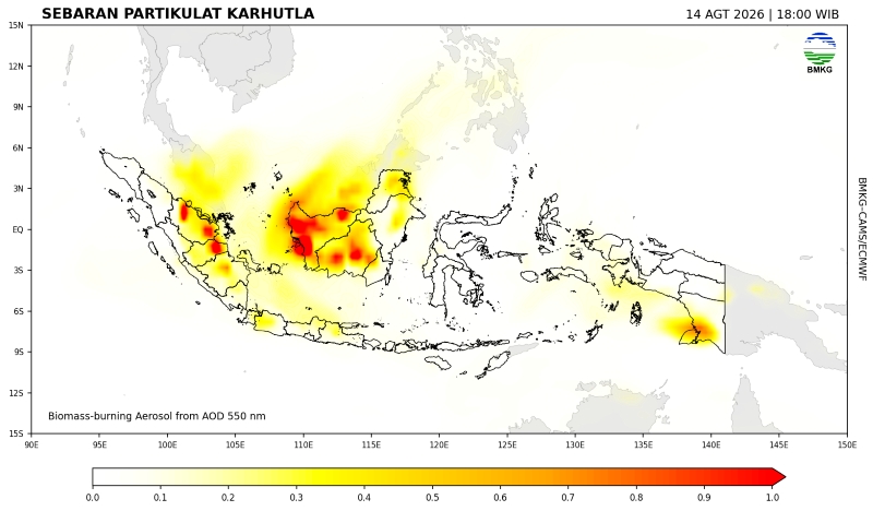 Sebaran Partikulat Asap Karhutla