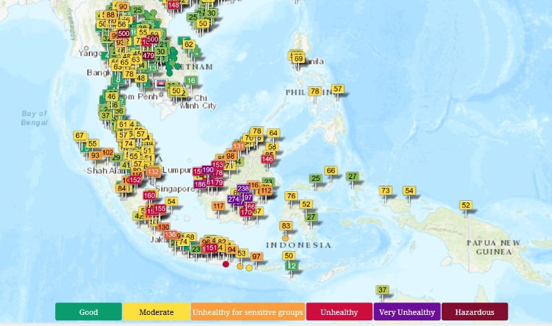 Kualitas Udara Asia Tenggara (Aqicn)