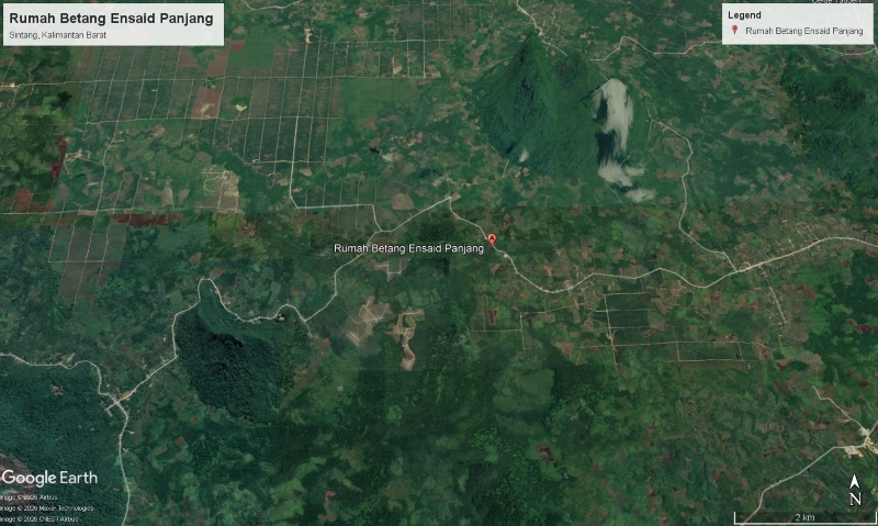 Blok-blok perkebunan sawit di sekitar Ensaid Panjang