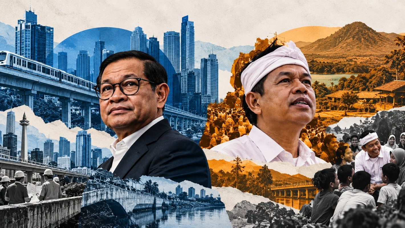 Ilustrasi telaah Pramono vs KDM