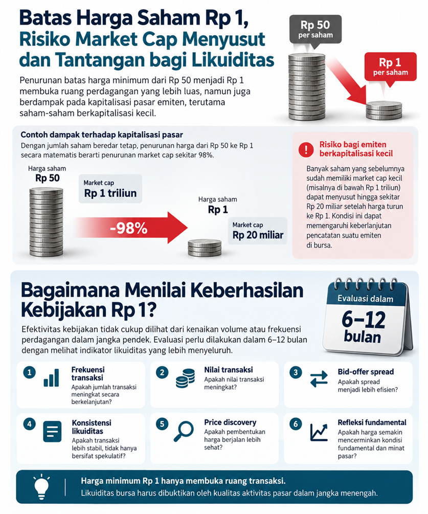 Dampak Batas Harga Saham Rp 1