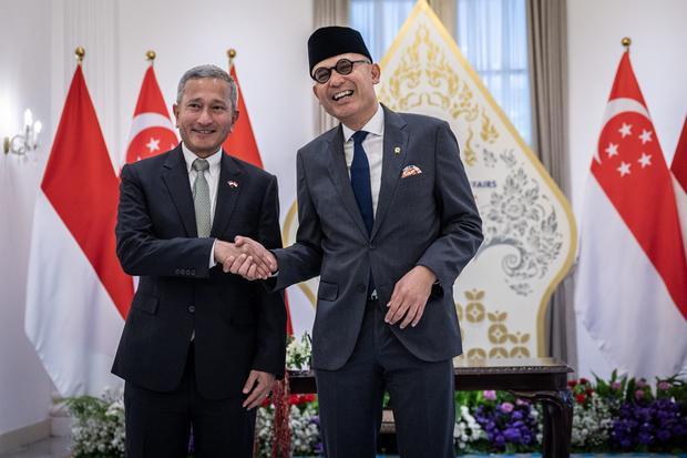 Pertemuan bilateral Menlu Indonesia dengan Singapura