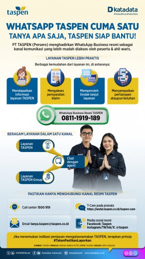 Tanya Apa Saja ke TASPEN Lewat WhatsApp Resmi TASPEN