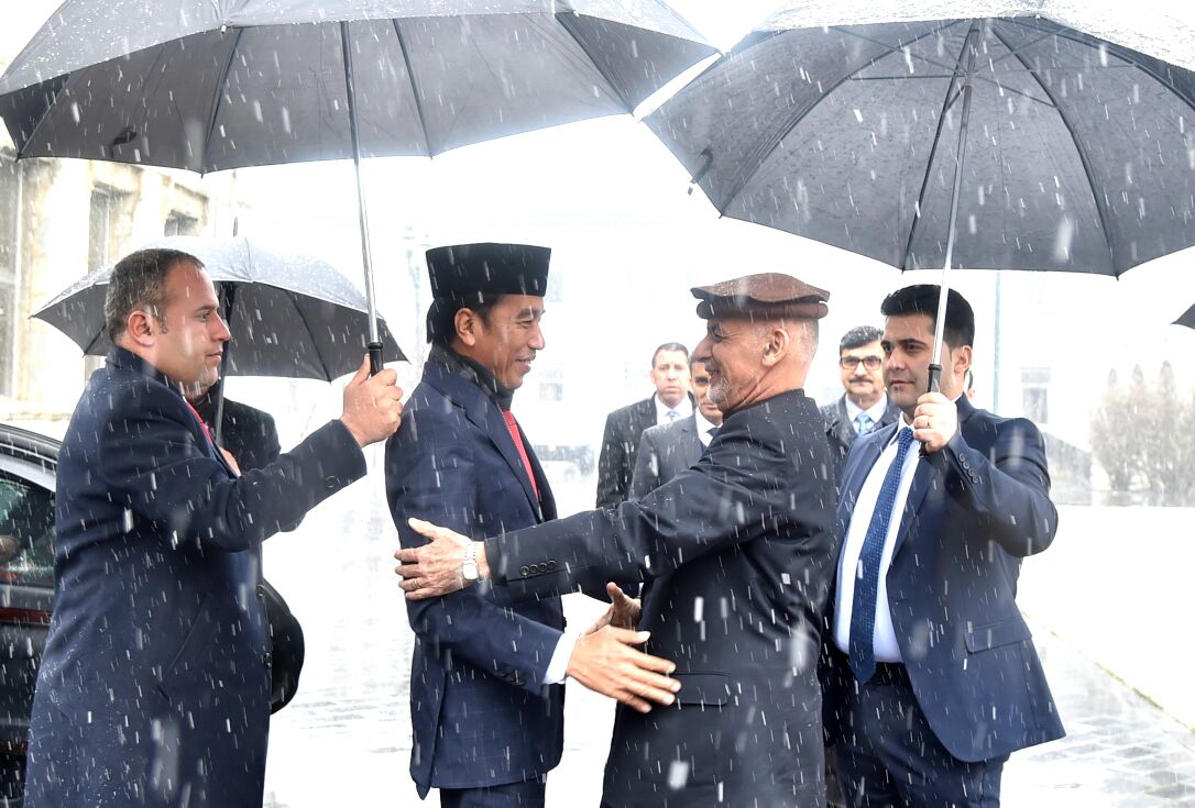 Kunjungan ke Afghanistan merupakan kunjungan kenegaraan bilateral pertama Presiden Republik Indonesia setelah hampir enam dekade terakhir sejak Presiden Sukarno berkunjung ke Afghanistan pada Mei 1961. Jokowi dan Ashraf Ghani