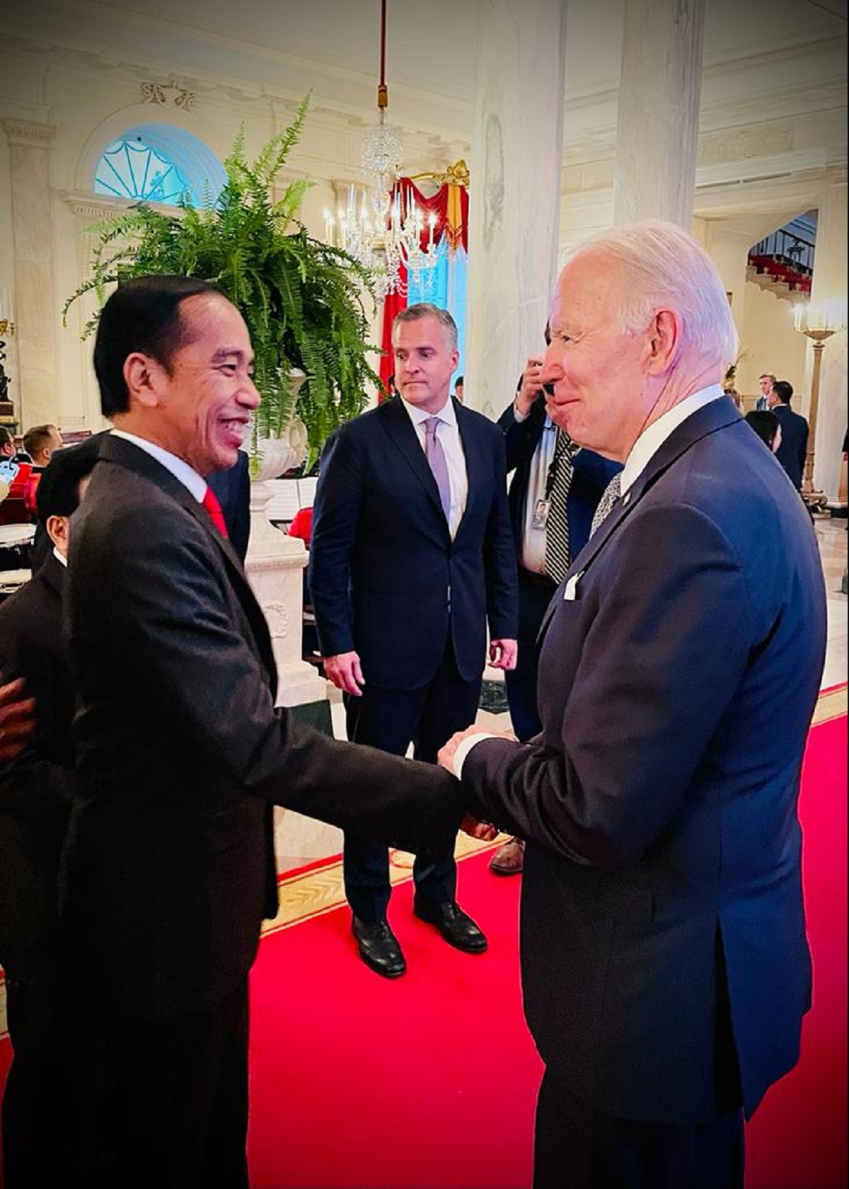 Presiden Joko Widodo bersama Presiden AS Joe Biden.