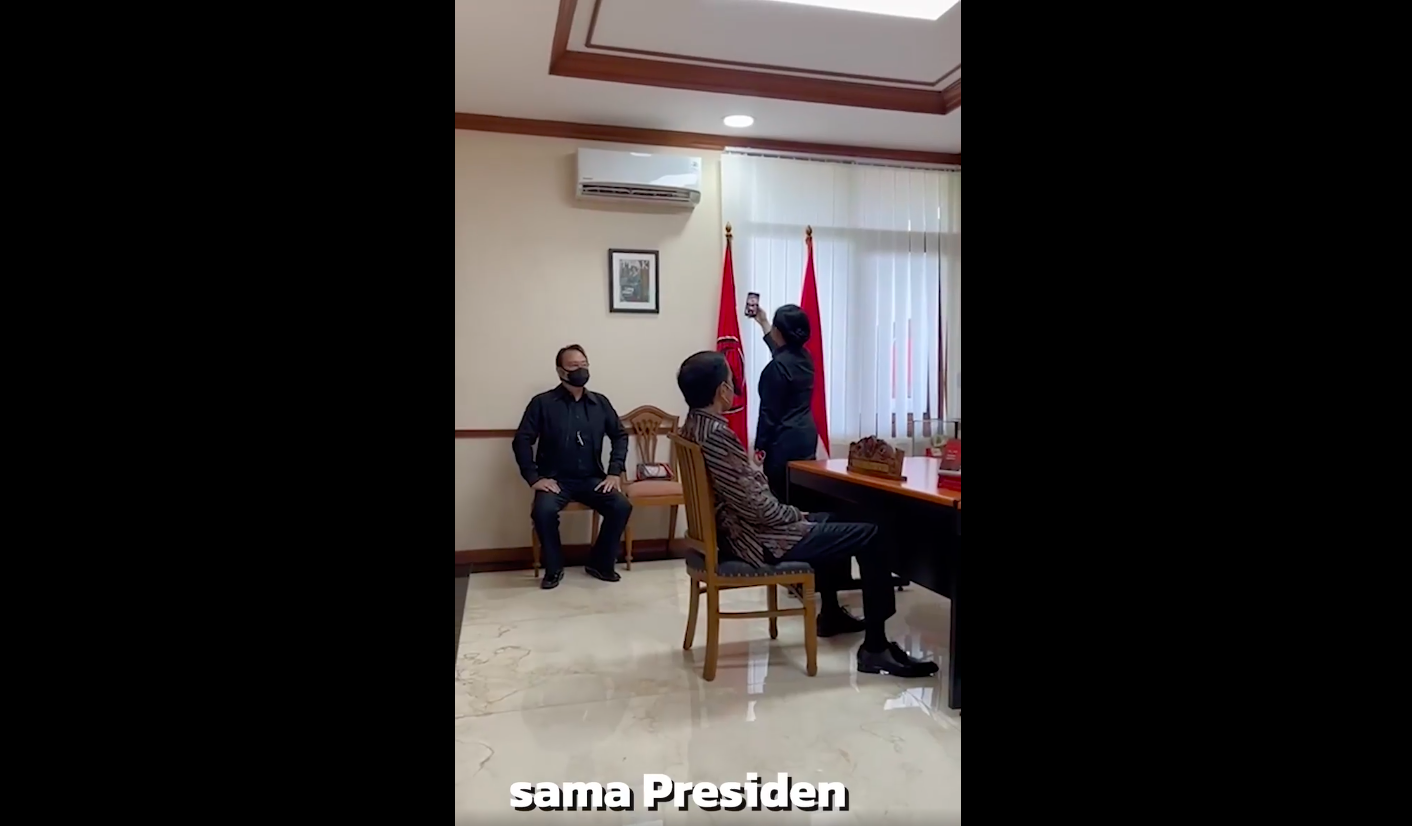 Unggahan video Presiden Jokowi menghadap Ketua Umum PDIP Megawati Soekarnoputri