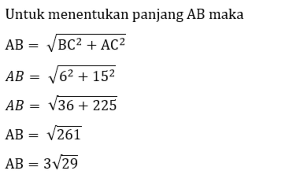 Ilustrasi Soal Pyhtagoras