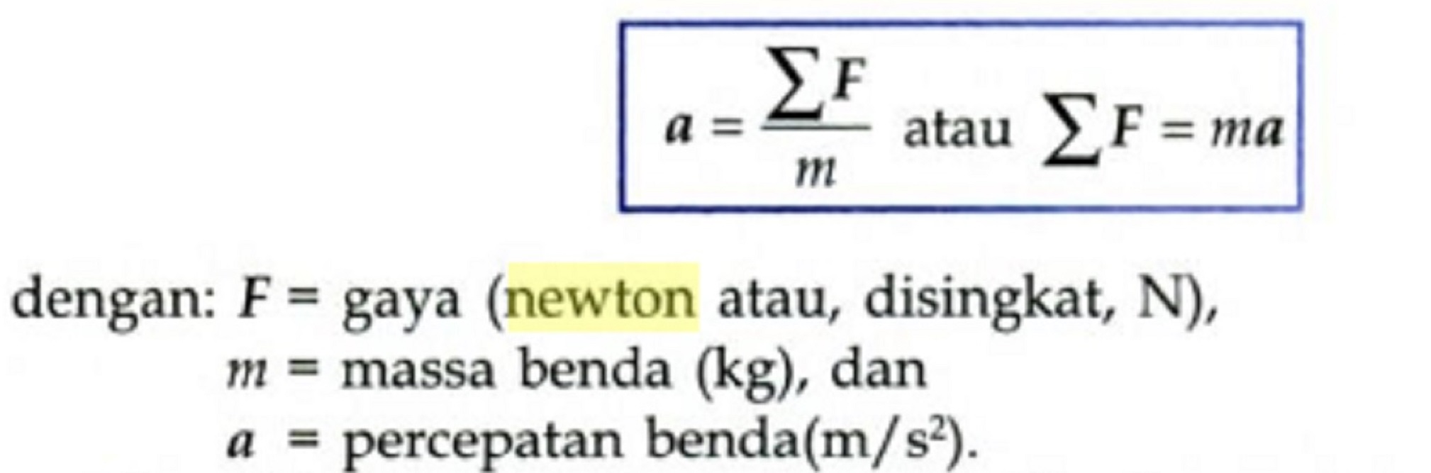 Memahami Rumus Hukum Newton 1 2 Dan 3 Serta Pembahasan Soal