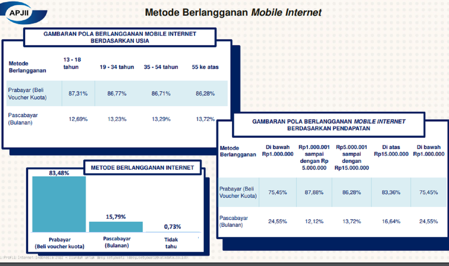 Pola berlangganan internet di Indonesia