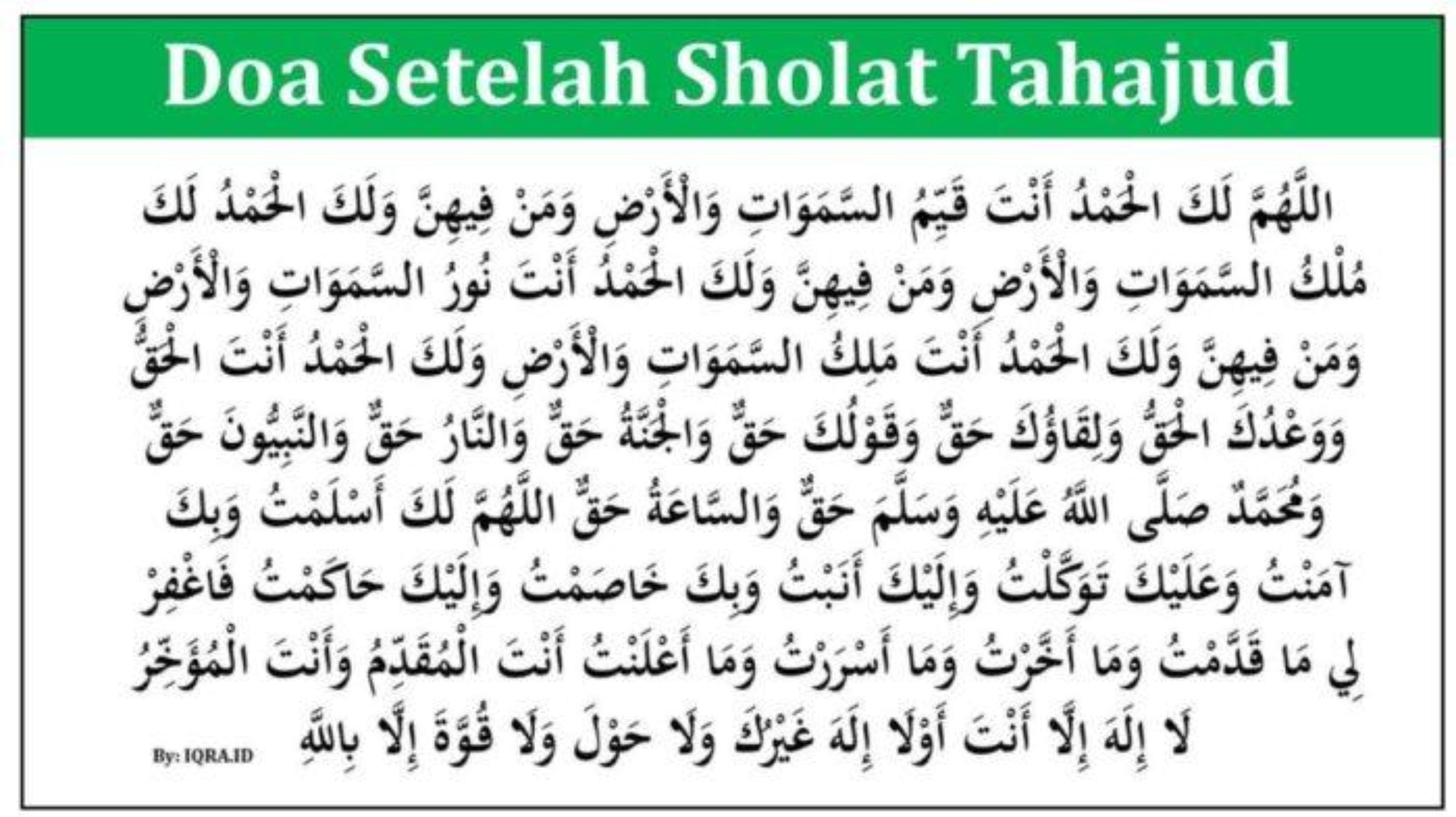 Doa Sholat Tahajud Pendek Homecare24