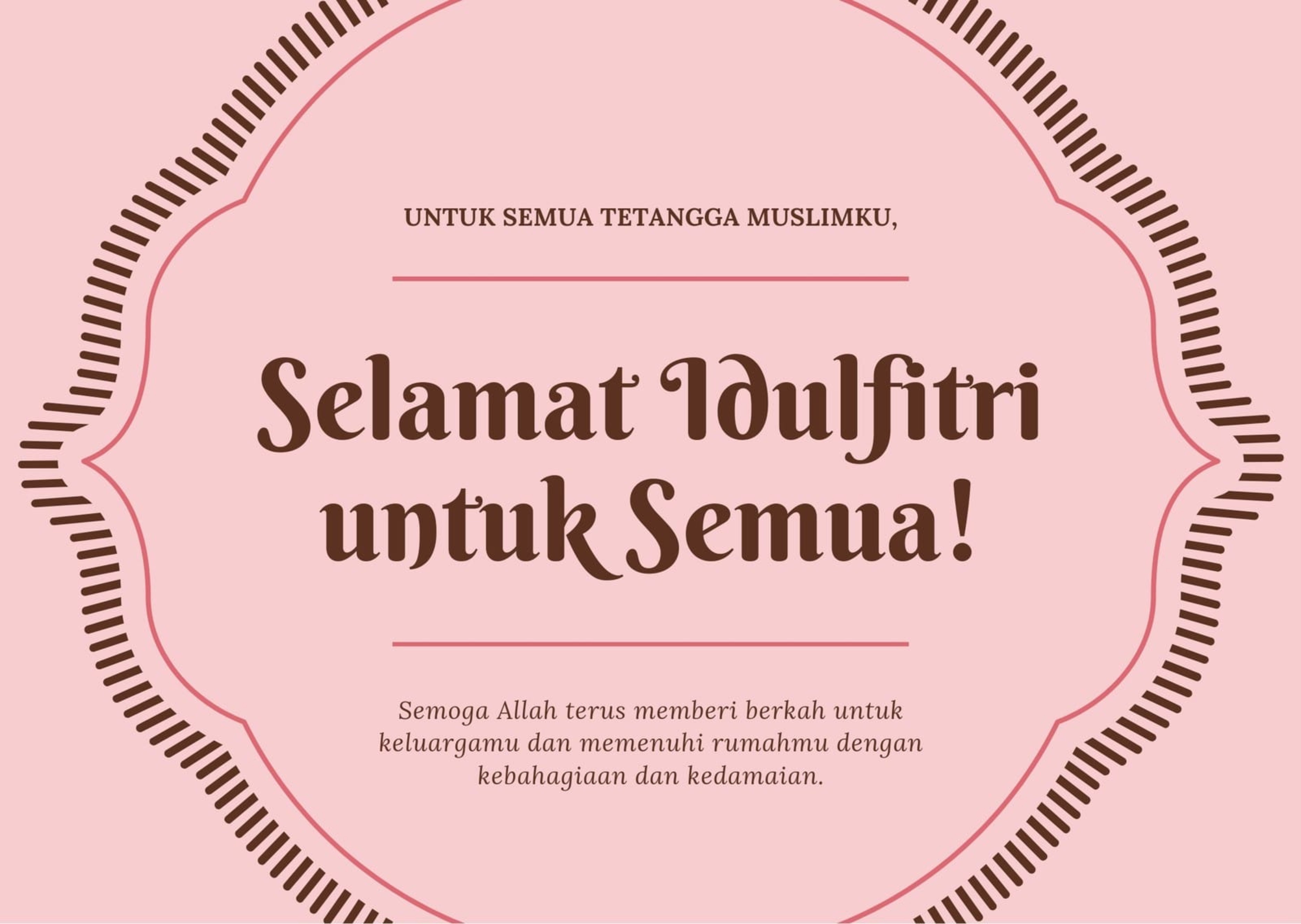 Contoh Kartu Ucapan Idul Fitri 6