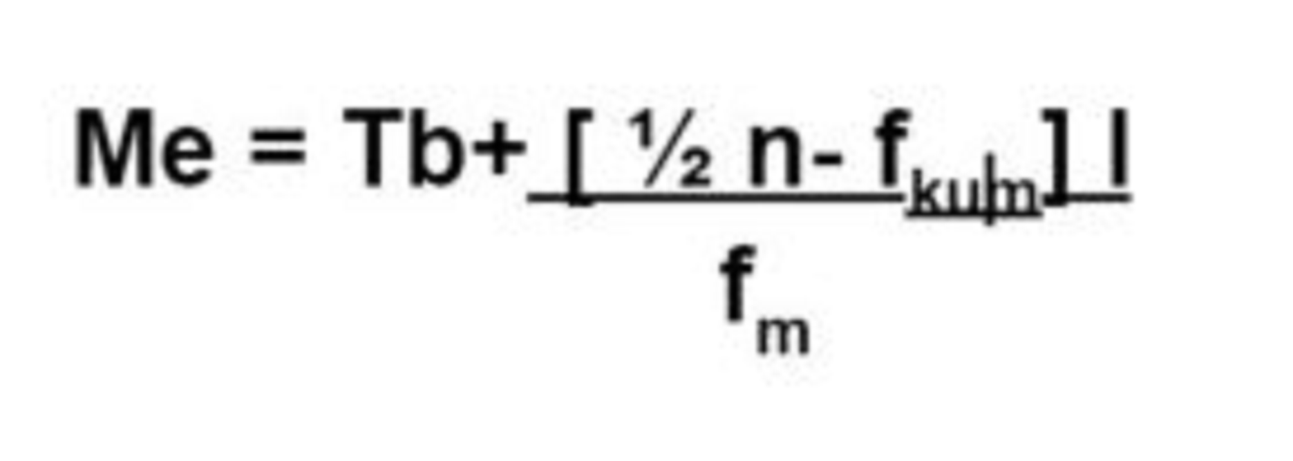 Rumus Median Data Kelompok