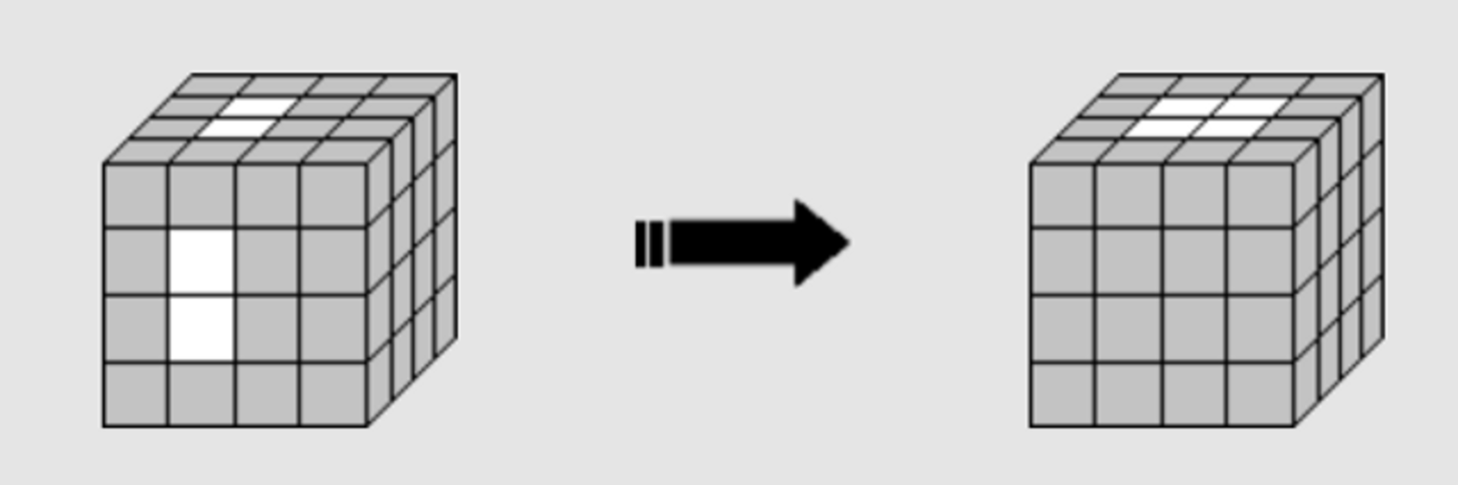 Menyelesaikan center pertama rubrik 4x4