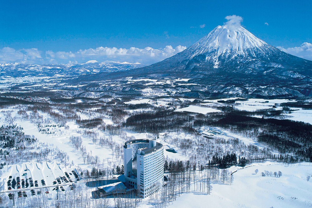 Pemandangan bersalju di Niseko, Jepang