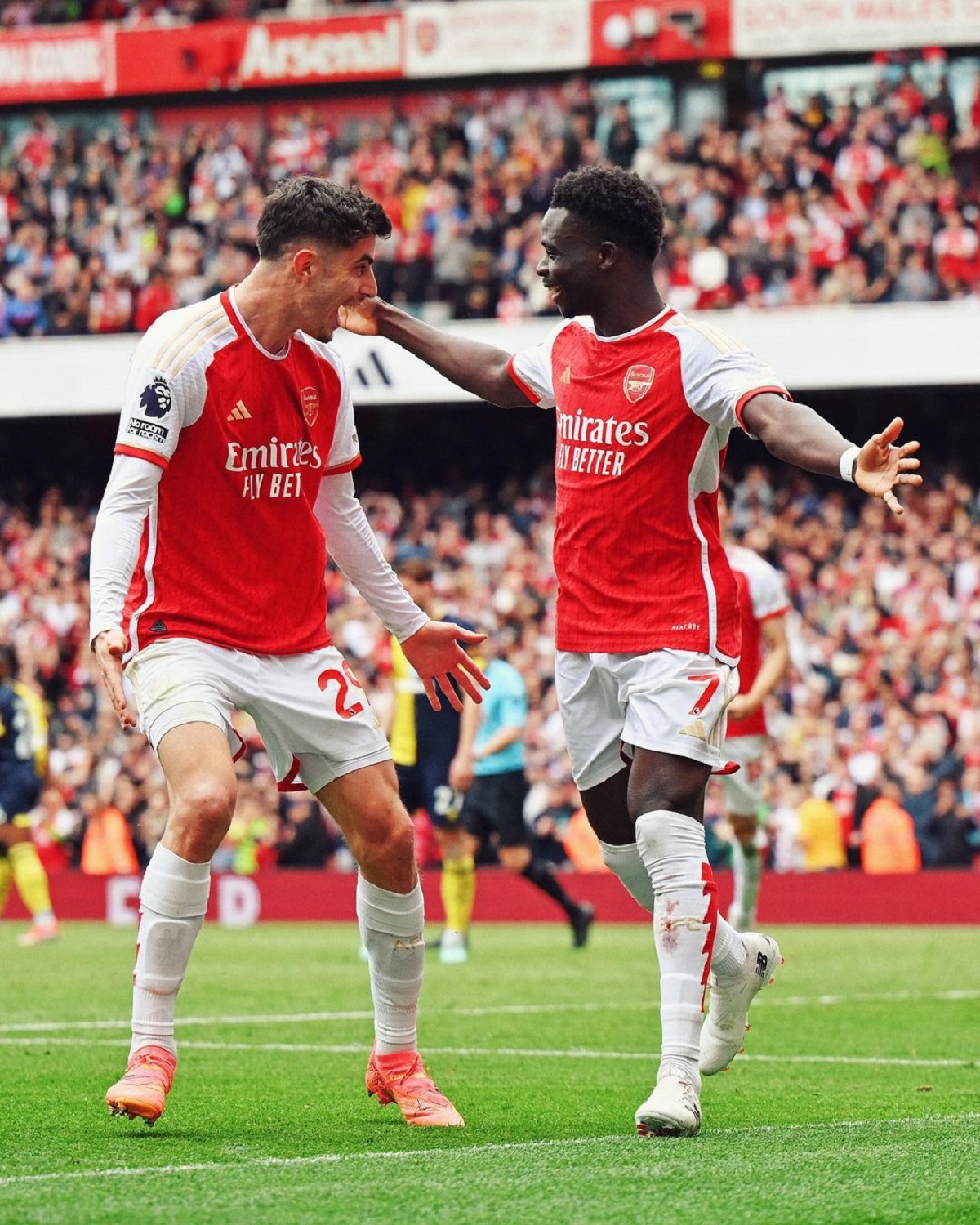 Kai Havertz dan Bukayo Saka. Foto: Instagram/Arsenal