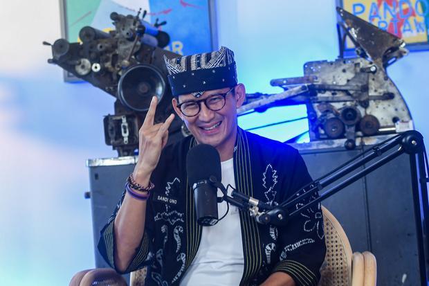 Kunjungan Menparekraf Sandiaga Uno ke ANTARA