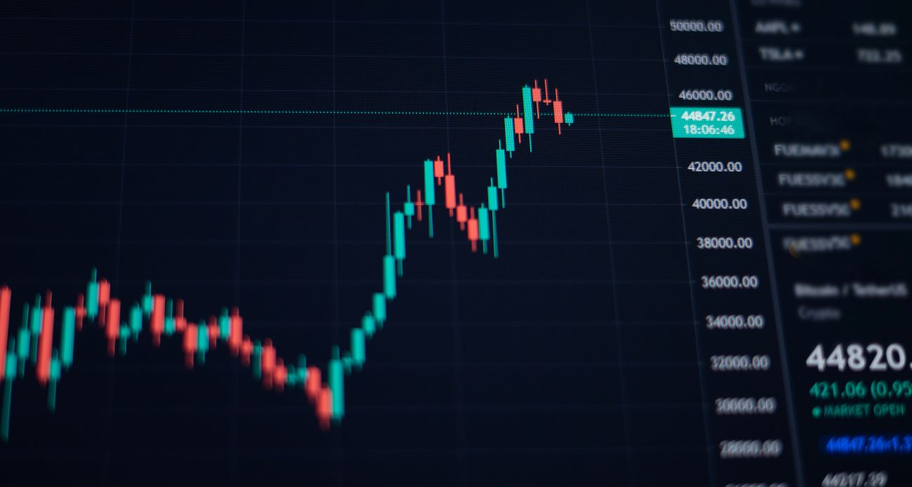 Ilustrasi grafik harga saham