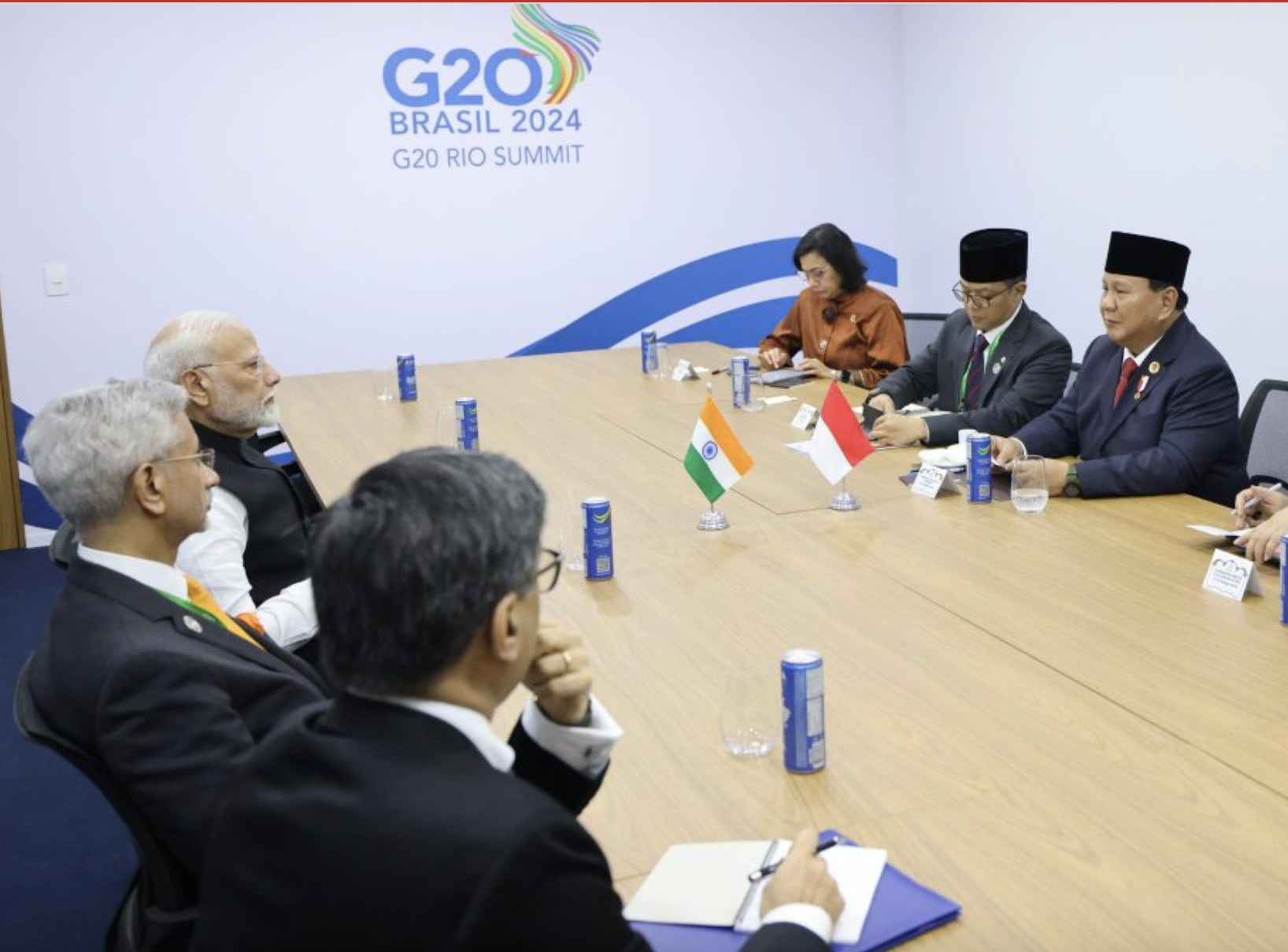 Pertemuan Bilateral Presiden Prabowo dan PM India Narendra Modi.