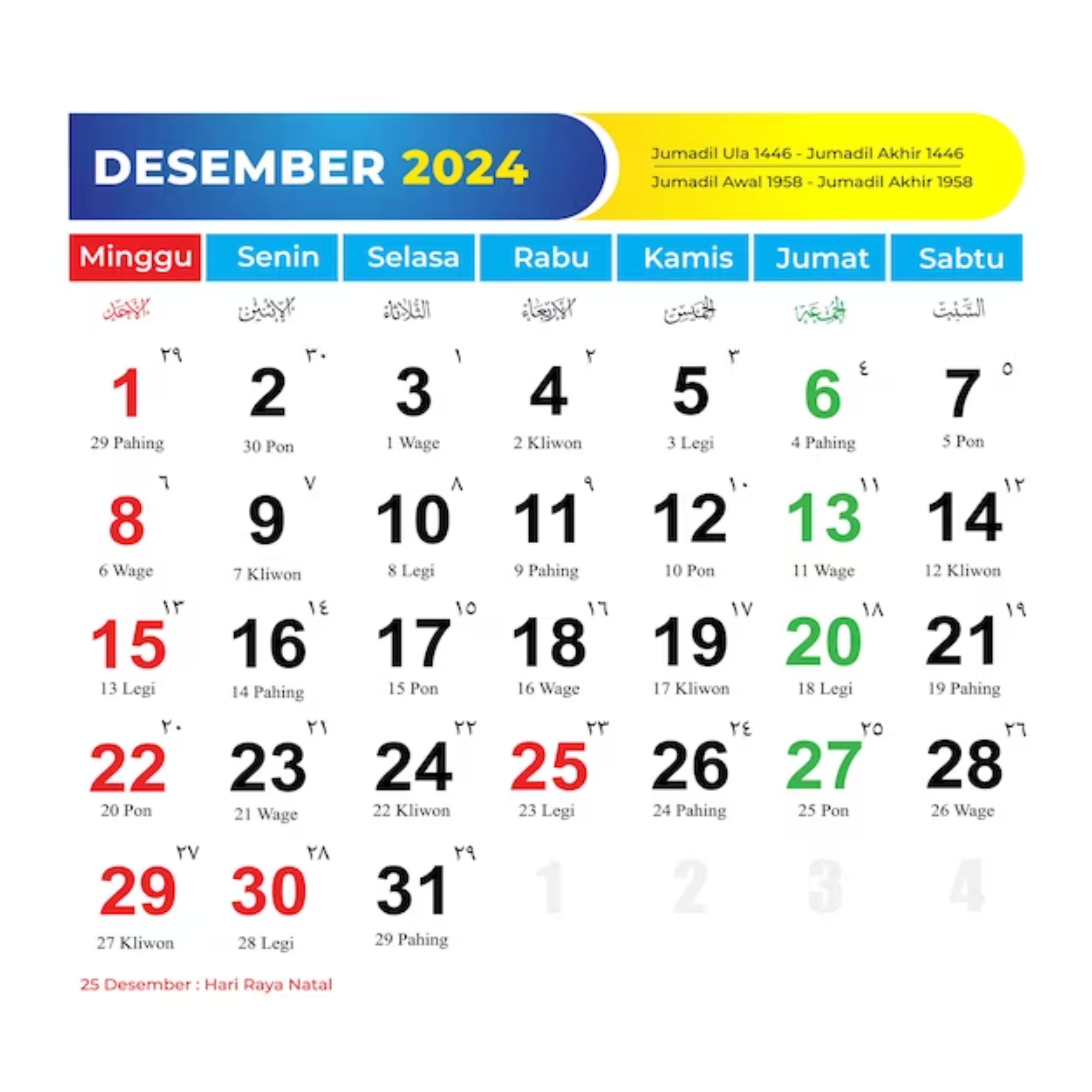 Kalender Islam Desember 2024, Lengkap Hari Libur Nasional dan Cuti Bersama Varia Katadata.co.id