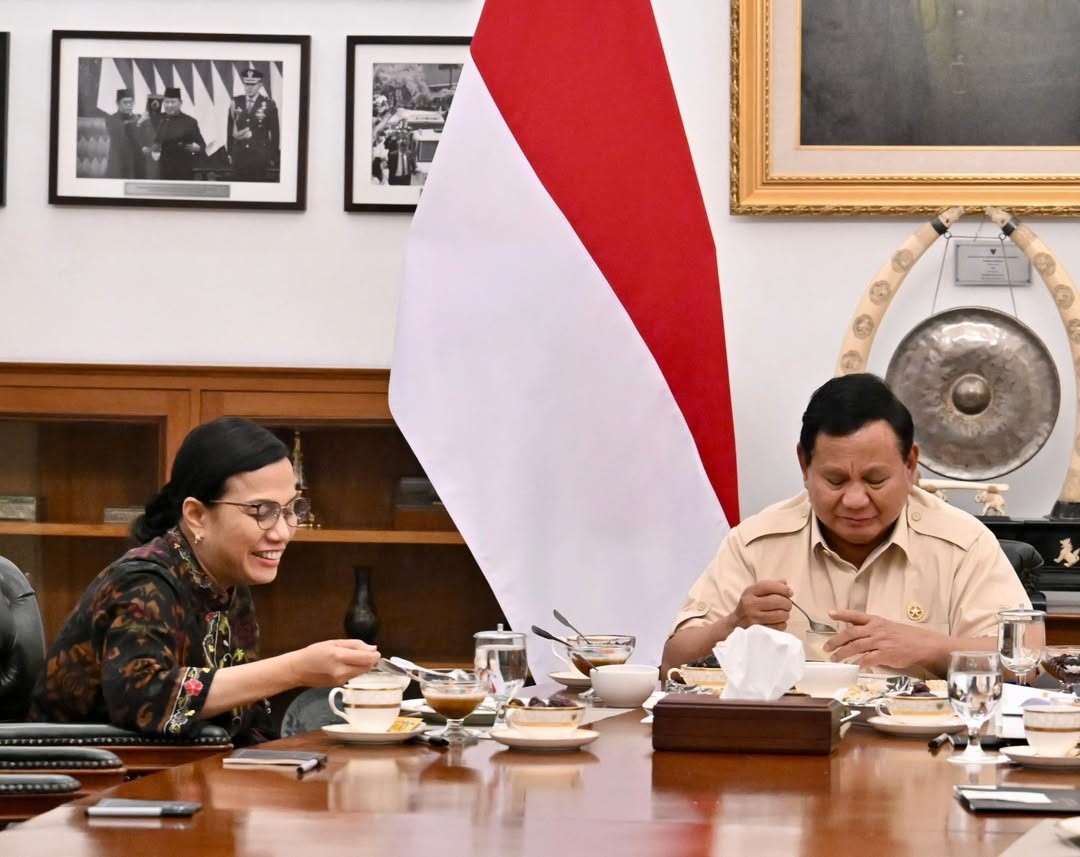 Menteri Keuangan Sri Mulyani dan Presiden Prabowo Subianto