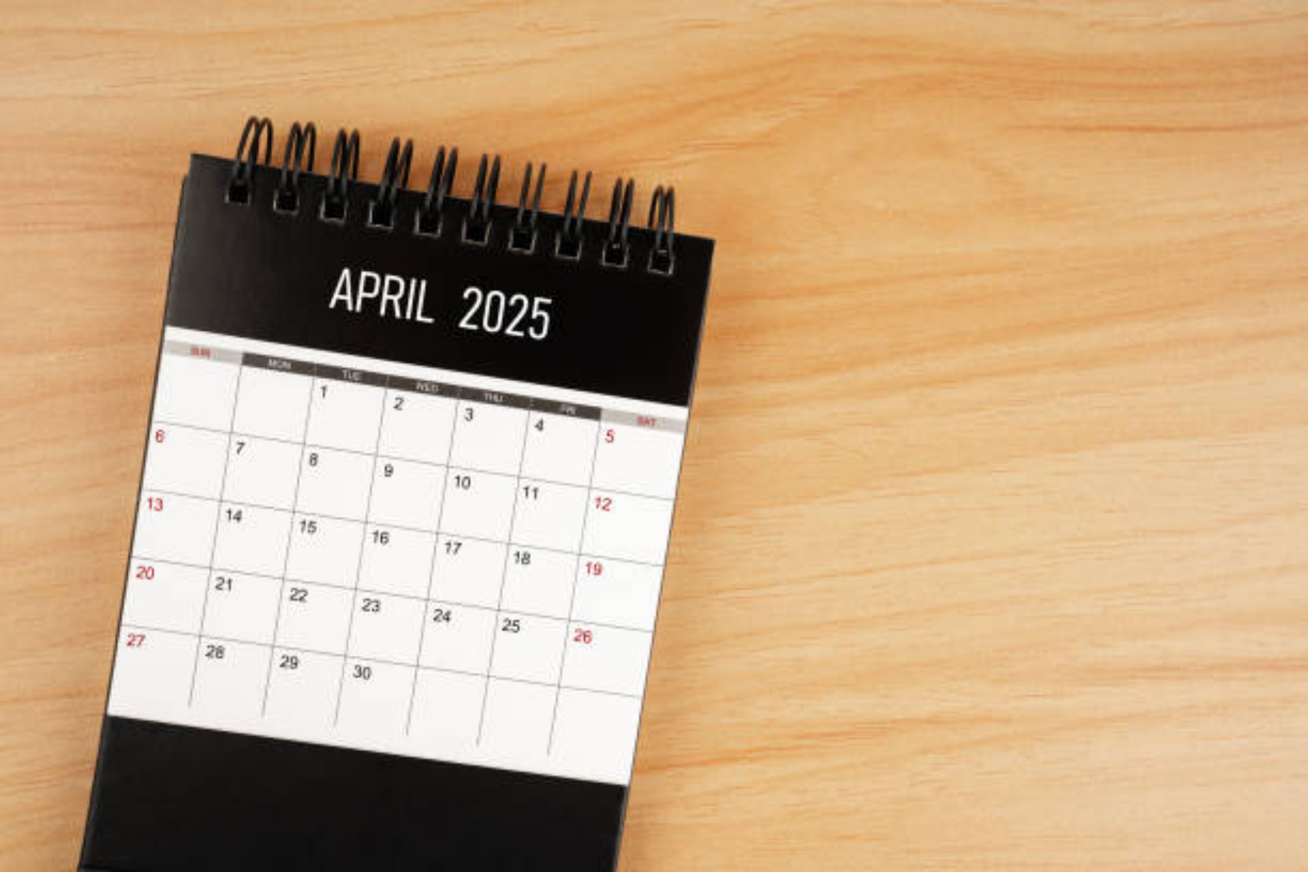 Kalender April 2025