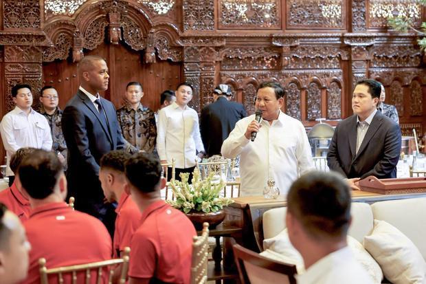 Presiden Prabowo Subianto undang makan siang Timnas Indonesia