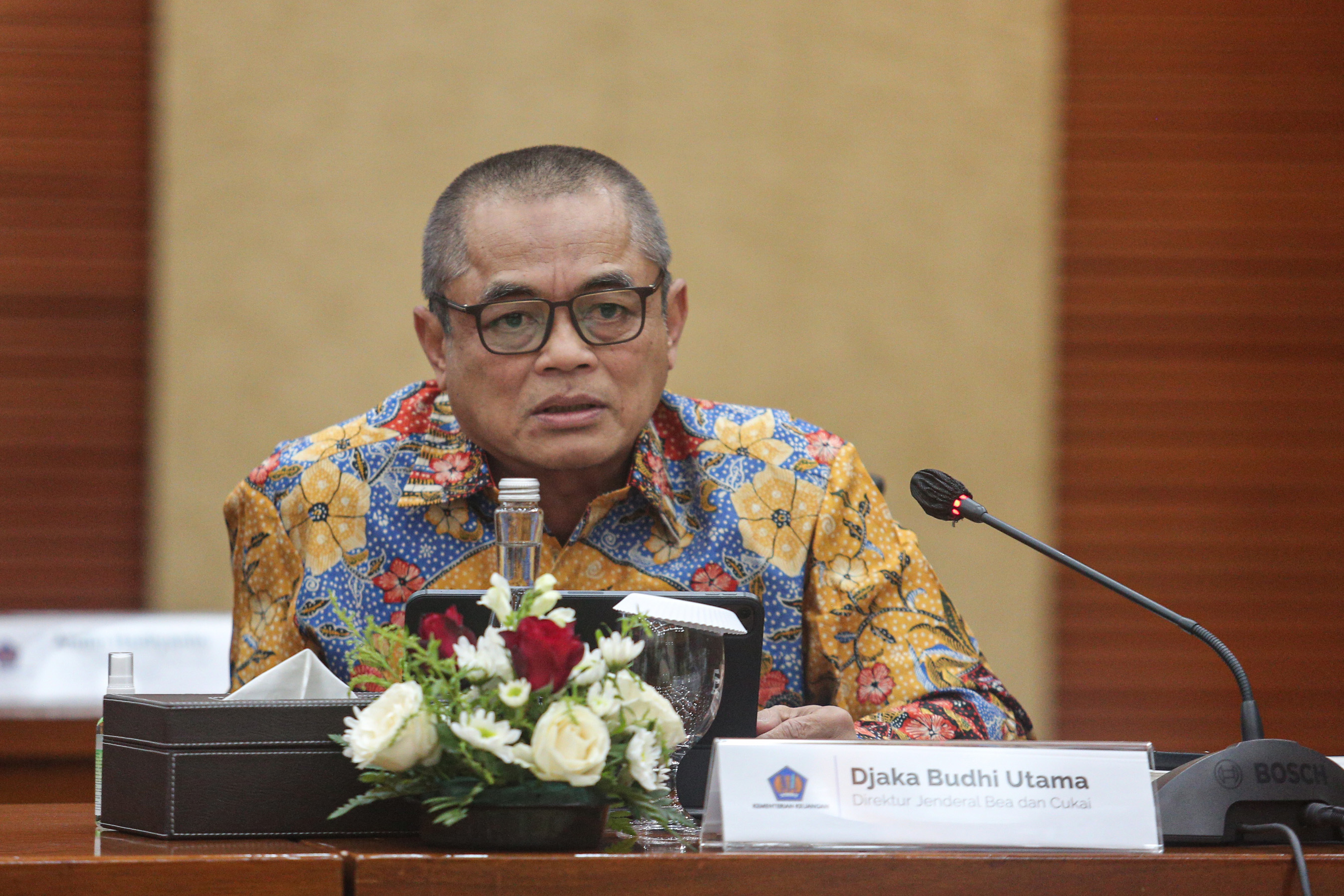 Direktur Jenderal Bea dan Cukai Kementerian Keuangan, Djaka Budhi Utama (Foto: Katadata/Fauza Syahputra)