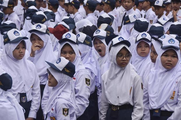 Hari pertama masuk sekolah di Ciamis