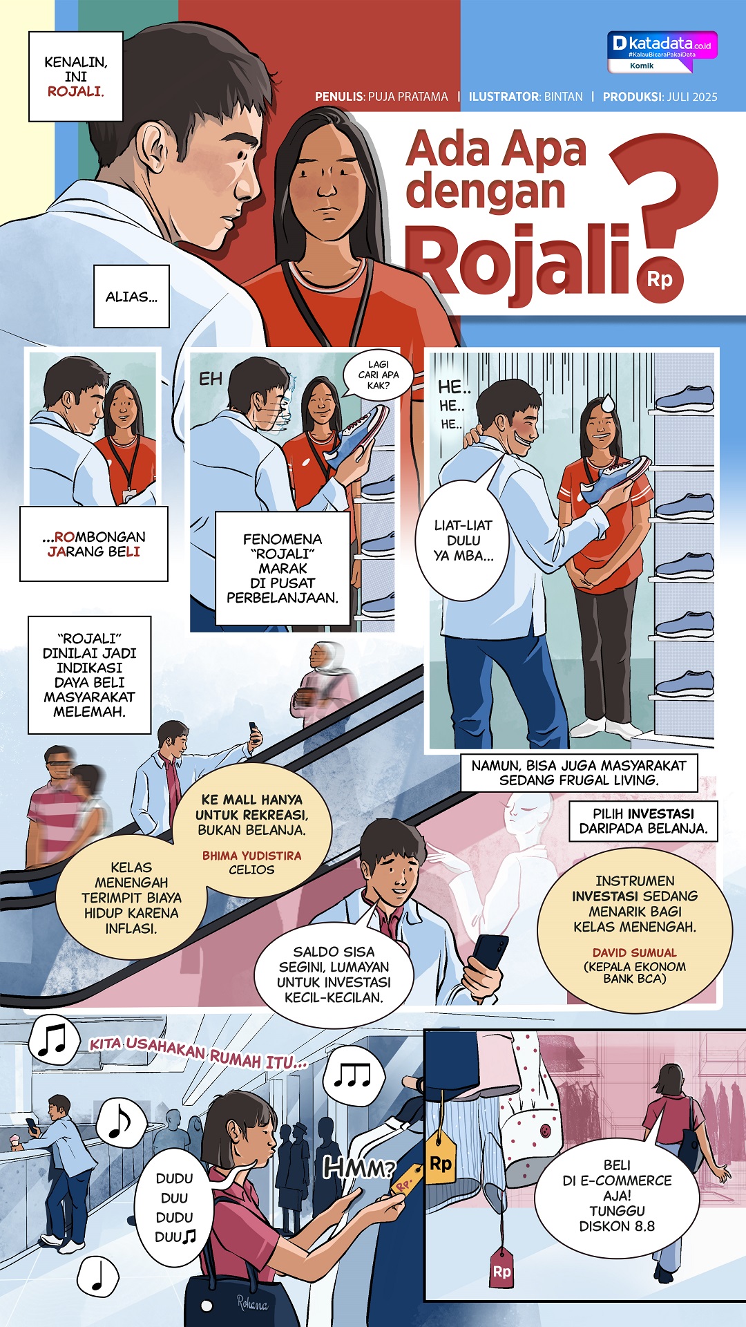 KOMIK: Ada Apa dengan Rojali? - Infografik Katadata.co.id