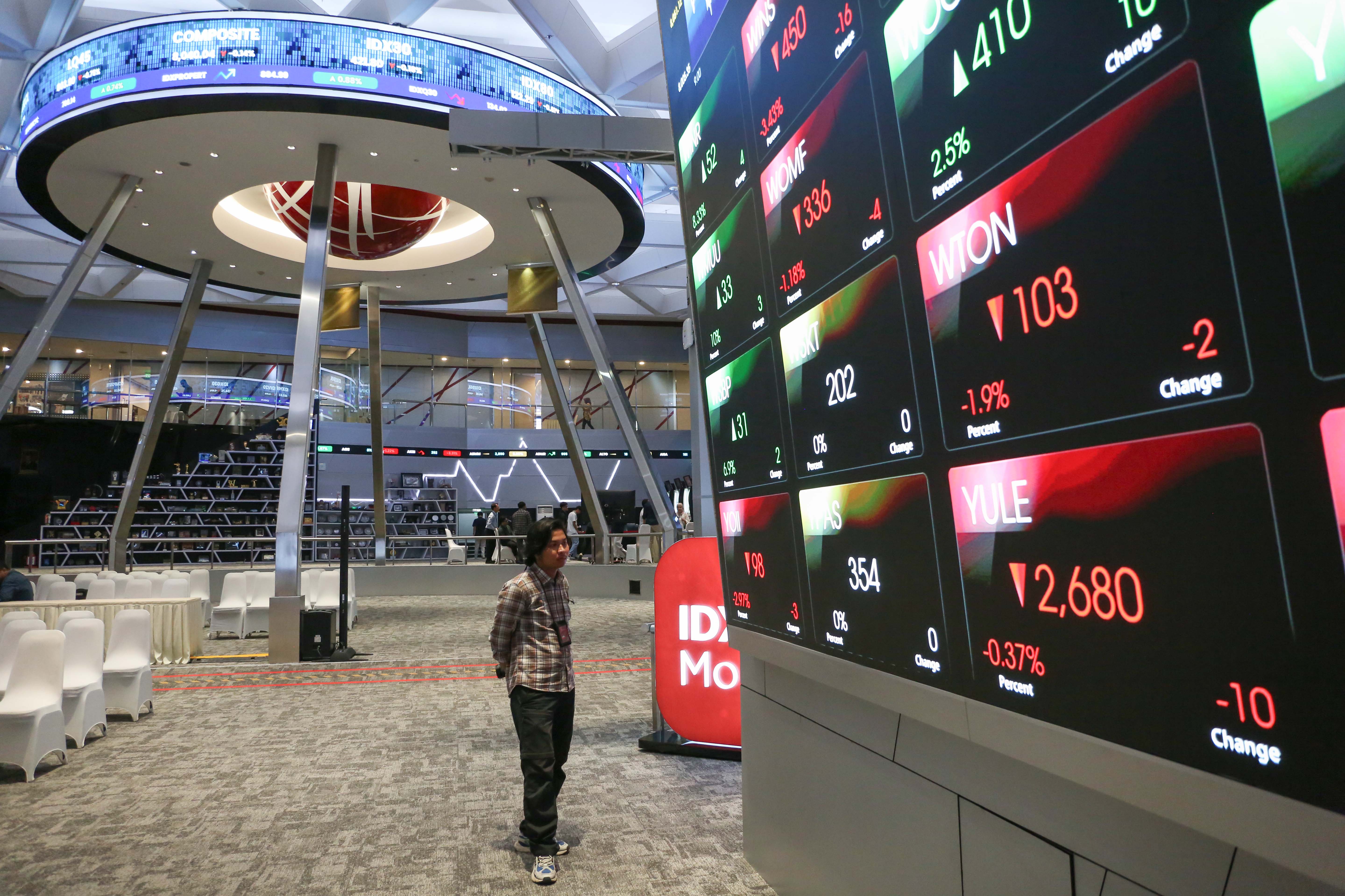 Indeks Harga Saham Gabungan (IHSG) turun 11,07 poin (Foto: Katadata/Fauza)