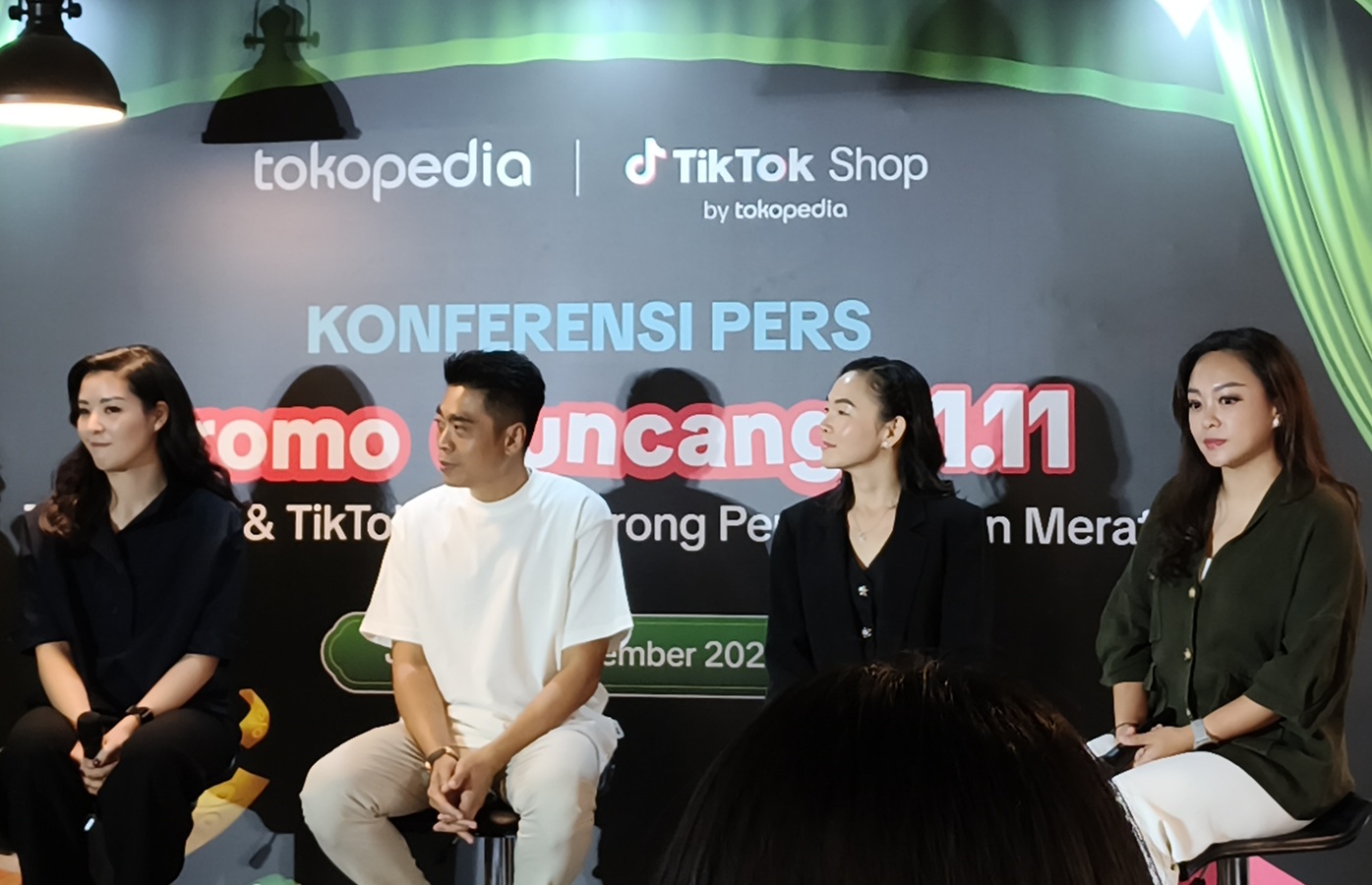 Konferensi pers promo guncang 11.11 Tokopedia TikTok Shop