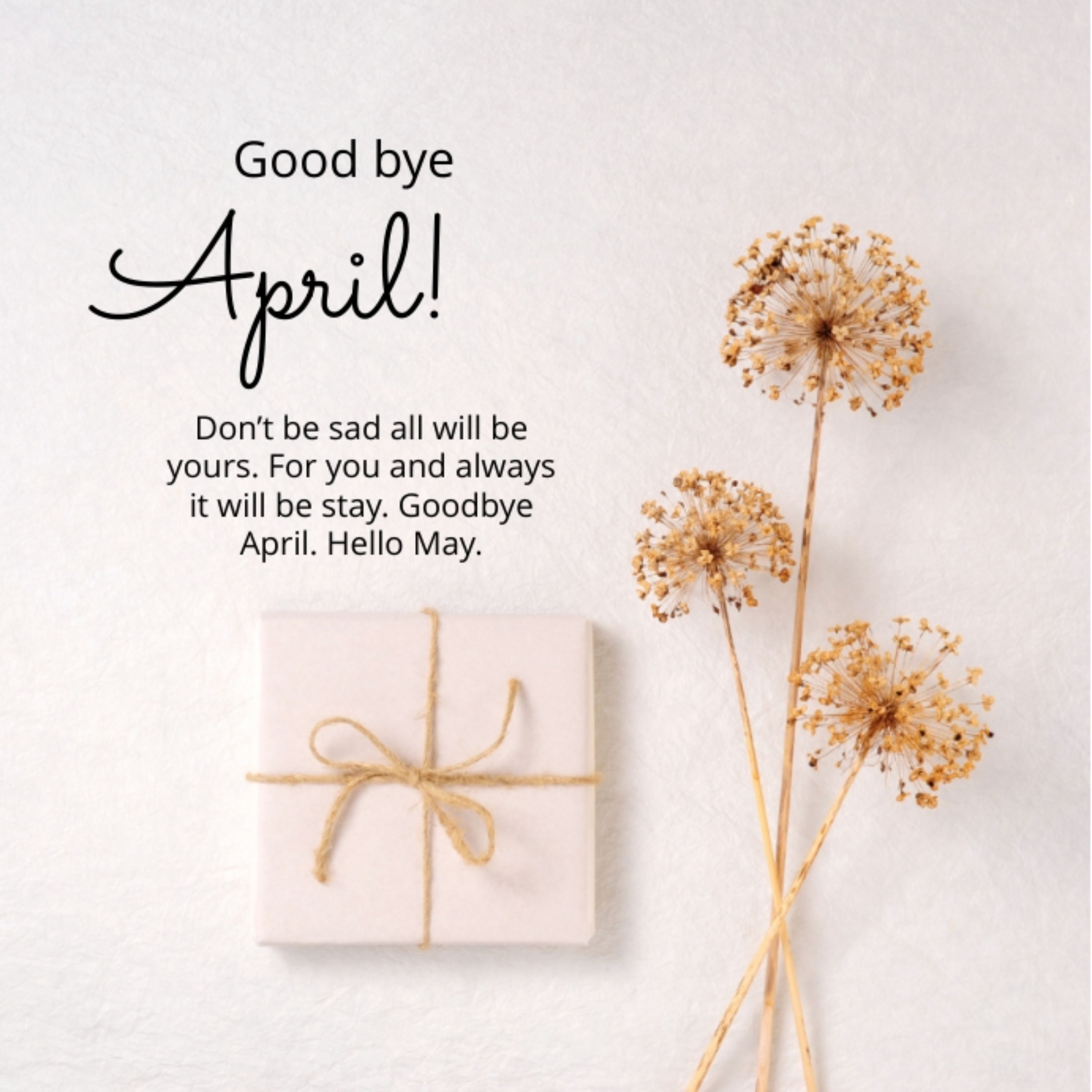 Kata-kata selamat tinggal April